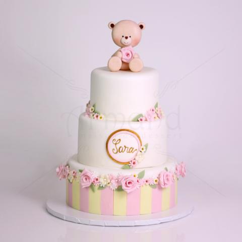 Tort Botez Rose Teddy