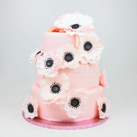 Tort de nunta pink avalanche Anemone