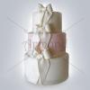 Tort nunta alb si roz pal cu fundite-1