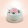 Tort Trandafiri roz si perle albe-1