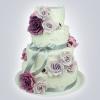 Tort de nunta Trandafiri mov si dantela eleganta-1