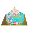 Tort de botez Caleasca roz-1