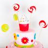 Tort Cupcake si acadele colorate-2