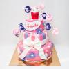 Tort Cupcake, acadele si flori colorate-1