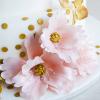 Tort nunta Flori roz pastel-3