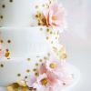 Tort nunta Flori roz pastel-4