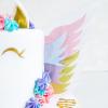Tort Unicorn cu aripi curcubeu-2