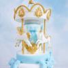 Tort pentru Botez Carusel Turquoise-2