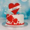 Tort Valentine s Day inima rosie-3
