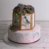 Tort Vintage Green Flowers-1