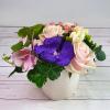 Aranjament floral Pasteluri Delicate in vas ceramic-2