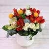 Aranjament floral Veselie in Culori in vas ceramic-1