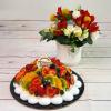Pachet cadou Pavlova si aranjament floral Veselie in Culori-2