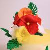 Tort Galben si Flori Exotice-2