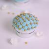 Colectie Cupcake Vintage Aqua cu Flori Aurii-3
