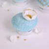 Colectie Cupcake Vintage Aqua cu Flori Aurii-5