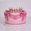 Tort Royal Pink cu Coronita si Funde-1
