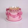 Tort Royal Pink cu Coronita si Funde-2