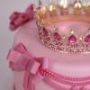 Tort Royal Pink cu Coronita si Funde-3