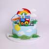 Tort Personalizat Trenuletul Vesel sub Curcubeu-1