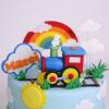 Tort Personalizat Trenuletul Vesel sub Curcubeu-2