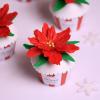 Cupcake personalizat Floare de Craciun-1