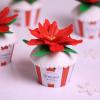 Cupcake personalizat Floare de Craciun-2