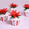 Cupcake personalizat Floare de Craciun-3