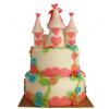 Tort Castel turnulete roz-1