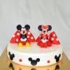 Tort rotund cu Mickey si Minnie-1